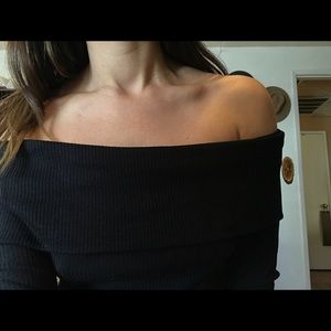 Ribbed long sleeve bodysuit